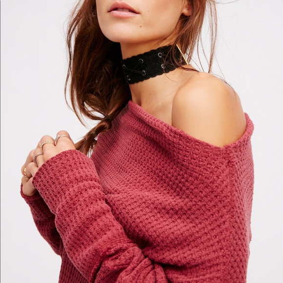 Free People Mercury Tee Thermal Oversized Slouchy - Picture 3 of 5